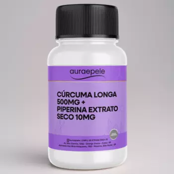 Cúrcuma Longa 500mg + Piperina extrato seco 10mg | Potencial anti-inflamatório e antioxidante!