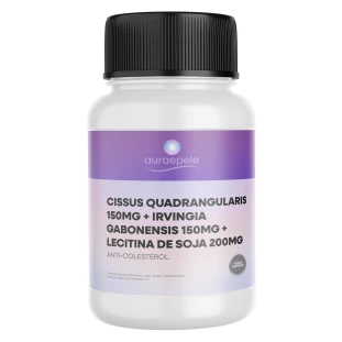Cissus Quadrangularis 150mg + Irvingia Gabonensis150mg + Lecitina de Soja 200mg (ANTI-COLESTEROL)