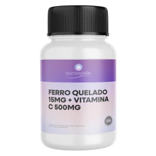 Ferro Quelado 15mg + Vitamina C 500mg