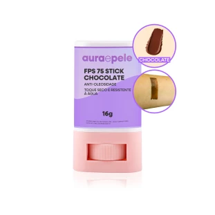 FPS 75 Stick Chocolate | Anti-oleosidade / Toque seco e resistente à água | 16g 