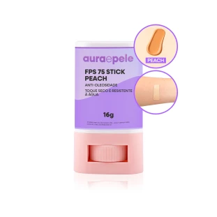 FPS 75 Stick Peach | Anti-oleosidade / Toque seco e resistente à água | 16g